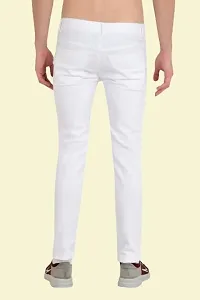 COMFITS Men's Regular Tapered Slit Cut Slim Fit Jeans (30) White-thumb1