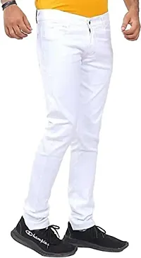 COMFITS Men's | Boys | Black Plain Casual Stylish Jeans (32, White)-thumb3