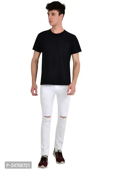 COMFITS Men's Regular Tapered Slit Cut Jeans (32) White-thumb3