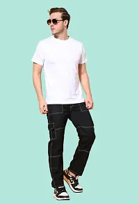 Stylish Denim Black Regular Fit Mid-Rise Jeans For Men-thumb3