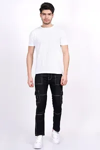 Stylish Denim Black Straight Fit Mid-Rise Jeans For Men-thumb2