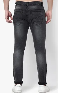 Stylish Cotton Blend Slim Fit Jeans For Men-thumb1