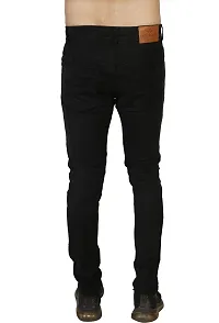 Stylish Black Denim Mid-Rise Jeans For Men-thumb2