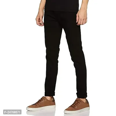 COMFITS Men's Boys Black Mordern Stylish  Plain Jeans (30)