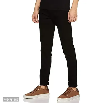 COMFITS Men's Boys Black Mordern Stylish  Plain Jeans (32)