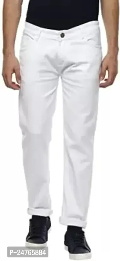 COMFITS Men's Stylish White Knee Cut (32) (28)-thumb0