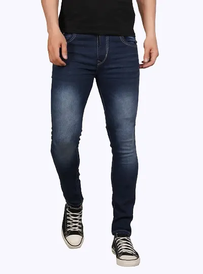 COMFITS Men's Regular Slim fit Tapered Stretchable Jeans (MBLP-TE7) (36)