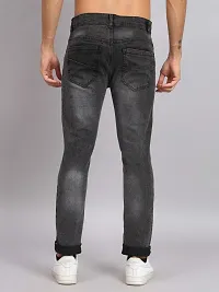 Stylish Cotton Blend Regular Fit Jeans For Men-thumb3