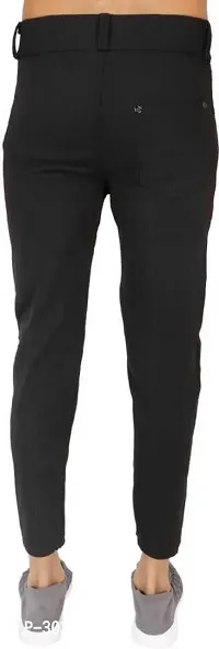 Mevan Comfortable Black Cotton Blend Regular Track Pants For Men-thumb2