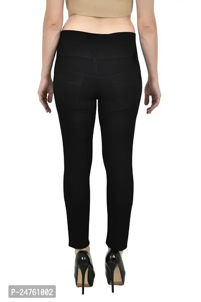 COMFITS Women 4 Button Plain Black Jeans Latest Stylish (26)-thumb2