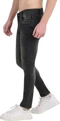 Stylish Cotton Blend Slim Fit Jeans For Men-thumb2