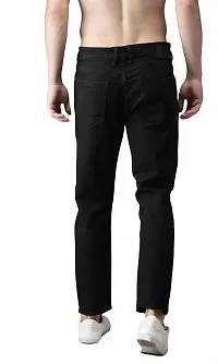 Stylish Black Cotton Blend Mid-Rise Jeans For Men-thumb1