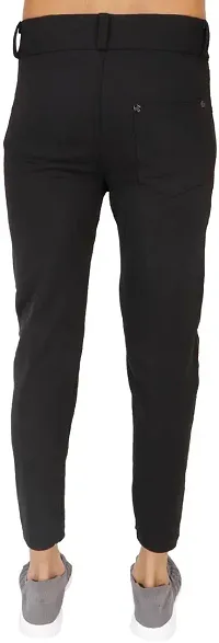 Mevan Comfortable Black Cotton Blend Regular Track Pants For Men-thumb1