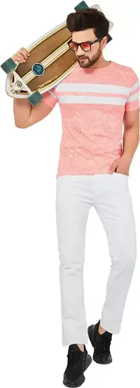 Stylish White Denim Solid Regular Fit Jeans For Men-thumb2