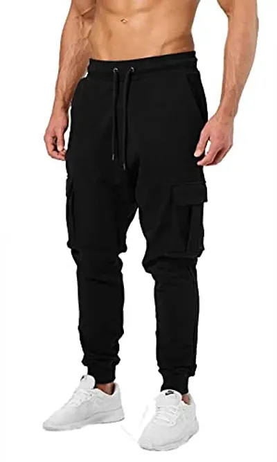 Trendy polyester track pants For Men 