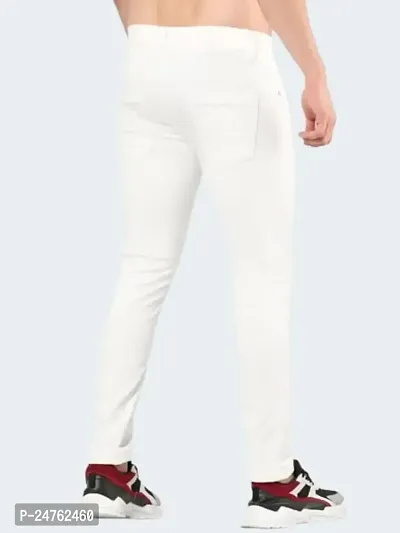 COMFITS Men's Regular Tapered Knee Cut Jeans (26) White-thumb3