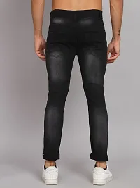 Stylish Cotton Blend Slim Fit Jeans For Men-thumb1