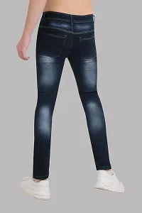 Classic Blue Denim Solid Jeans For Men-thumb1