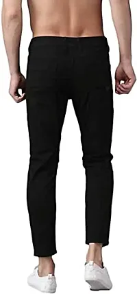 COMFITS Men's | Boys | Black Knee Cut Casual Stylish Jeans-thumb1