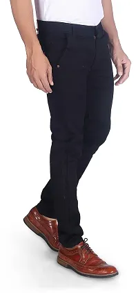 Stylish Black Denim Mid-Rise Jeans For Men-thumb1