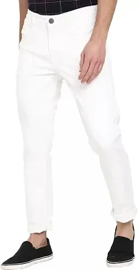 COMFITS Men's Fashion White Plain Jeans (32)-thumb1