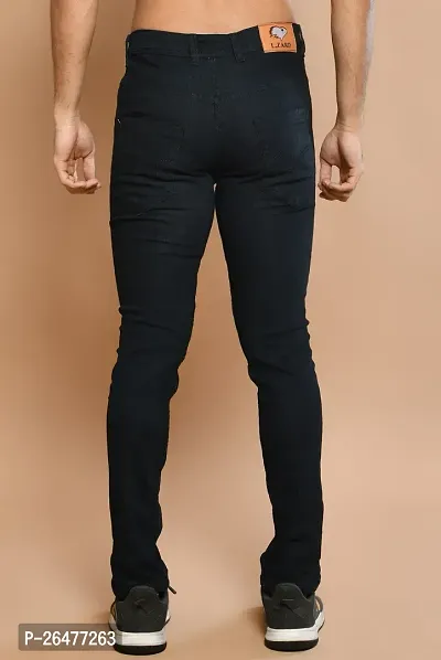 Stylish Black Cotton Blend Mid-Rise Jeans For Men-thumb2