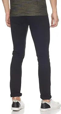 Stylish Black Cotton Blend Mid-Rise Jeans For Men-thumb1