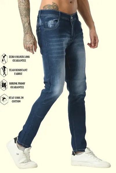 Classic Cotton Blend Solid Jean for Men