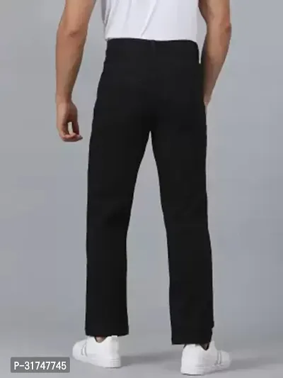 Stylish Black Denim Solid Mid-Rise Jeans For Men-thumb2