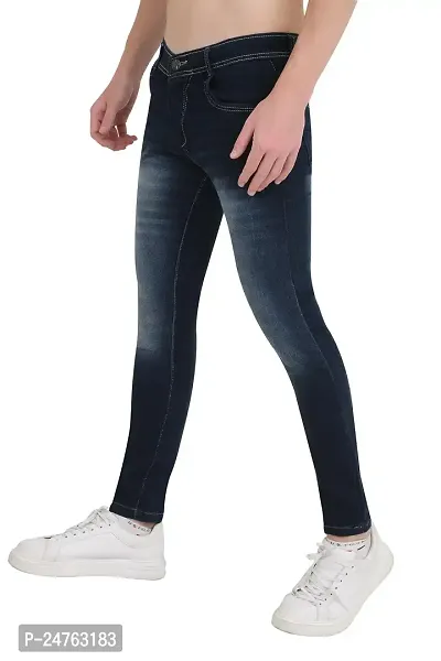 COMFITS Men's Blue Stretchable Regular Tapered Slim fit Jeans(MBLP-002) (32)-thumb0