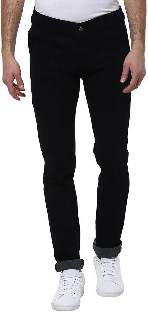 Stylish Blend Mid-Rise Jeans For Men