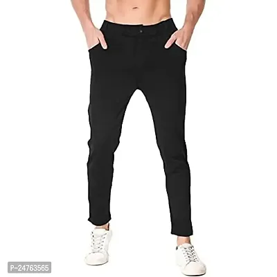 COMFITS Men's | Boys | Black Casual Trackpant (M)