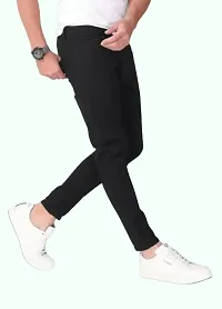 Stylish Black Cotton Blend Mid-Rise Jeans For Men-thumb2