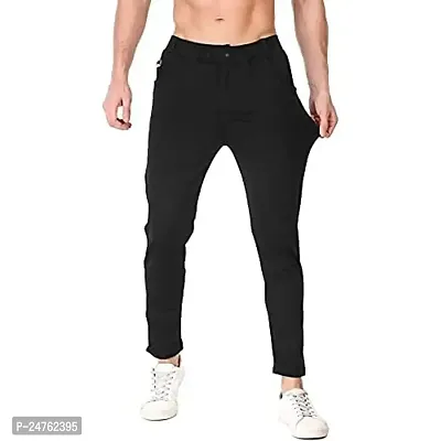 COMFITS Men's | Boys | Black Casualformal Trackpant (M)