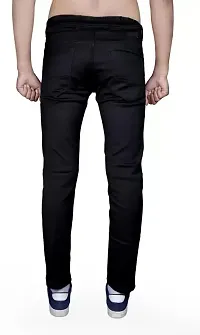 COMFITS Men's Boys Black Stylish Morden  Formal Plain Jeans (28)-thumb1