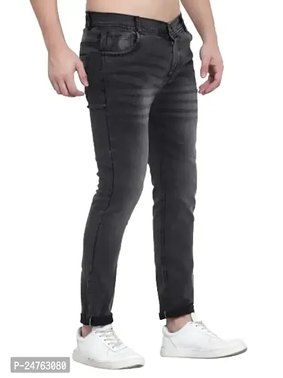 COMFITS Fashion Men's Slim Fit Washed Jeans Stretchable (30) Grey-thumb3