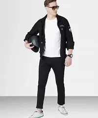 Stylish Black Denim Solid Jeans For Men-thumb2