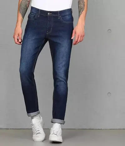 New Arrival Cotton Blend Mid-Rise Jeans 