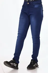 Classic Blue Denim Solid Jeans For Men-thumb2