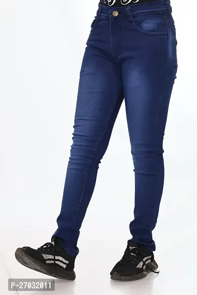 Classic Blue Denim Solid Jeans For Men-thumb3