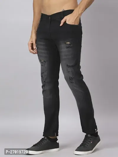 Stylish Cotton Blend Slim Fit Jeans For Men