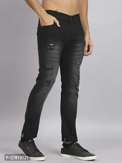 Stylish Cotton Blend Slim Fit Jeans For Men