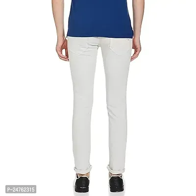 COMFITS Men's Casual White Plain Jeans (30)