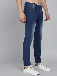 Classic Blue Denim Solid Jeans For Men-thumb3