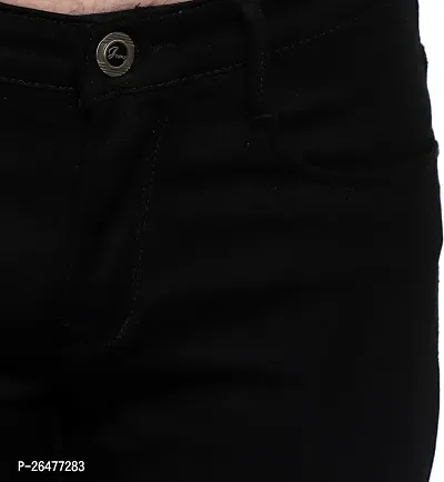 Stylish Black Cotton Blend Mid-Rise Jeans For Men-thumb5