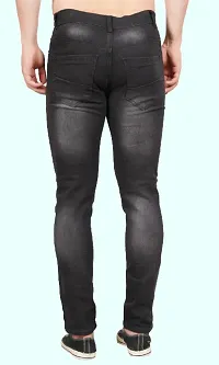 Stylish Cotton Blend Slim Fit Jeans For Men-thumb1