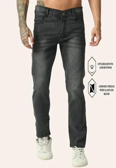 Classic Cotton Blend Solid Jean for Men