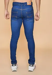 Classic Blue Denim Solid Jeans For Men-thumb1