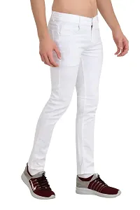 COMFITS Men's Regular Tapred Slim Fit Jeans (26) White-thumb2