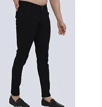 Stylish Black Denim Mid-Rise Jeans For Men-thumb2